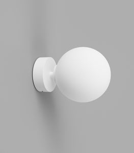 Orb Short Arm Wall Light Medium White by Lighting Republic