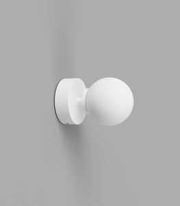 Orb Short Arm Wall Light Small White by Lighting Republic