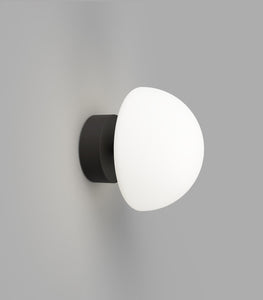 Orb Dome Short Arm Wall Light in Dark Bronze by Lighting Republic