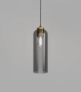 Parlour Elong Old Brass Smoke Pendant by Lighting Republic 
