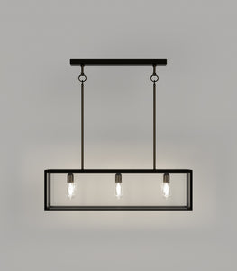 Dover Linear 3 Light Clear Pendant by Lighting Republic