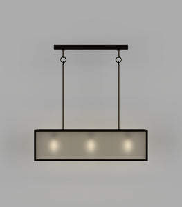 Dover Linear 3 Light Frosted Pendant by Lighting Republic