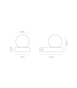 Orb Ledge Wall Light