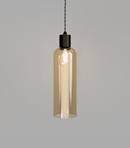 Parlour Elong Iron Amber Pendant by Lighting Republic 
