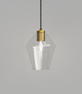 Parlour Old Brass Geo Clear by Lighting Republic