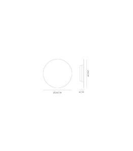 Shadow Medium Ceiling Light Technical Drawing by Lighting Republic